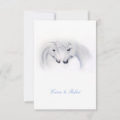 Cartons Réponse Unicornes blanches Aimer Couple (Dos)