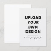 Cartons Réponse Upload Your Own Design Here | Custom (Devant / Derrière)