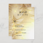 Cartons Réponse Vacances de Noël Or moderne Stars Pine Trees (Devant / Derrière)