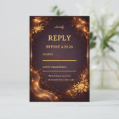 Cartons Réponse Vague d'étincelles dorées de luxe (Debout devant)