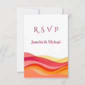 Cartons Réponse Vagues de couleur de coucher de soleil Mariage mod (Devant)