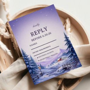 Cartons Réponse Vallée de lavande hivernale au-delà