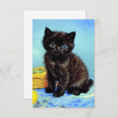 Cartons Réponse Van Gogh Black Kitten avec fils (Devant / Derrière)