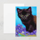 Cartons Réponse Van Gogh Chat et fleurs (Devant / Derrière)