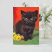 Cartons Réponse Van Gogh Style Chat noir (Debout devant)