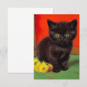 Cartons Réponse Van Gogh Style Chat noir (Devant / Derrière)