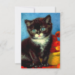 Cartons Réponse Van Gogh Tuxedo Cat