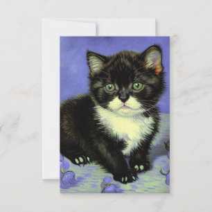 Cartons Réponse Van Gogh Tuxedo Kitten