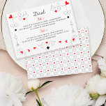 Cartons Réponse Vegas Cupid's Hearts and Diamonds Détails du Maria<br><div class="desc">Elégante carte de détails cupide et poker inspirée avec flèches et diamants du coeur. Supprimez l'arrière si vous le souhaitez ; également disponible en tant que carte de détails recto verso.</div>