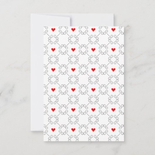 Cartons Réponse Vegas Cupid's Hearts and Diamonds Mariage QR Code (Dos)