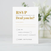 Cartons Réponse Vegas Wedding Party Vous Amuse ? Noir et or (Debout devant)