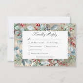 Cartons Réponse Végétation de Noël d'hiver Or Trois Dîners (Devant)