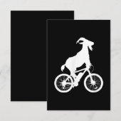 Cartons Réponse Vélo de chèvre Rider Funny Goat Lover Graphisme (Devant / Derrière)
