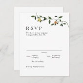 Cartons Réponse Verdure botanique, citrons et marigolds (Devant / Derrière)