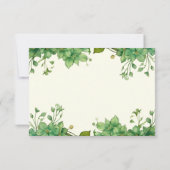Cartons Réponse Verdure et rayures Saint Patrick's Day mariage (Dos)
