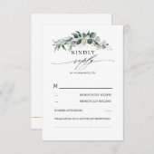 Cartons Réponse Verdure luxuriante et Mariage de feuillage Eucalyp (Devant / Derrière)