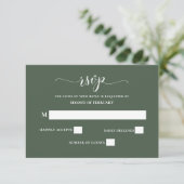 Cartons Réponse Verdure rustique Calligraphie simple Mariage moder (Debout devant)