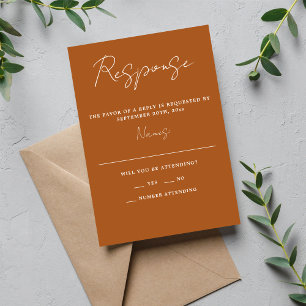 Cartons Réponse Véritable simplicité 3 Script Minimal Terracotta