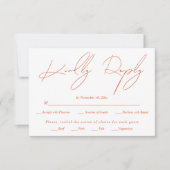 Cartons Réponse Verona coucher de soleil orangé script calligraphi (Devant)