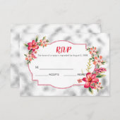 Cartons Réponse Verre Gris Et Fleurs (Devant / Derrière)