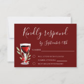 Cartons Réponse Verre rouge rustique 70e fête d'anniversaire (Dos)