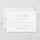 Cartons Réponse Vert feuilles | Mariage de cadre en aquarelle tend (Dos)