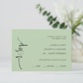 Cartons Réponse Vert olive frais moderne (Debout devant)