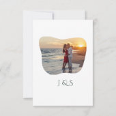 Cartons Réponse Vert organique Mariage Abstrait géométrique (Dos)