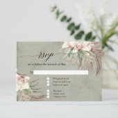 Cartons Réponse Vert sauge aquarelle floral tropical feuillage RSV (Debout devant)