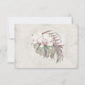 Cartons Réponse Vert sauge aquarelle floral tropical feuillage RSV (Dos)