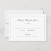 Cartons Réponse Vert Sauge Monogram Mariage Classique (Devant)
