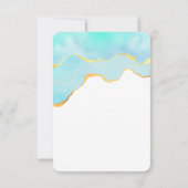 Cartons Réponse Vert tropical paisible avec Mariage frontière or (Dos)