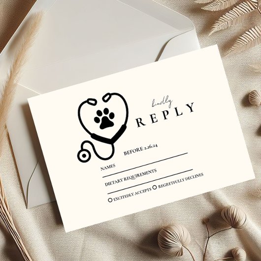 Cartons Réponse Veterinarian Graduation Party