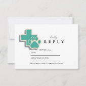 Cartons Réponse Veterinary School Paw Graduation Party (Devant)