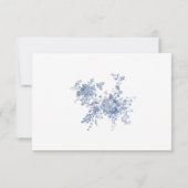 Cartons Réponse Victorian Dusty Blue French Garden Floral Mariage (Dos)