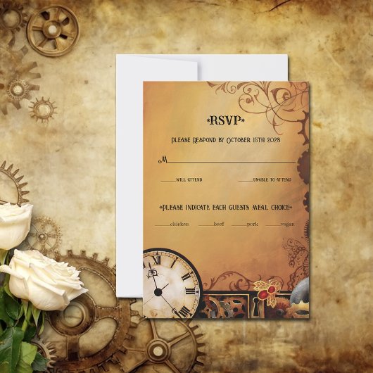 Cartons Réponse Victorian Steampunk Elegance Mariage
