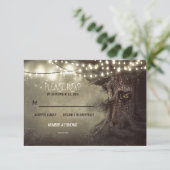 Cartons Réponse vieilles ampoules à cordes d'arbre mariage rustiqu (Debout devant)