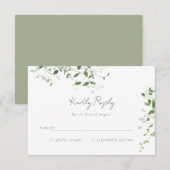 Cartons Réponse Vignes de verdure  (Devant / Derrière)