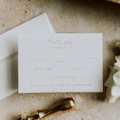 Cartons Réponse Vignes intemporelles Monogramme beige Mariage Cres