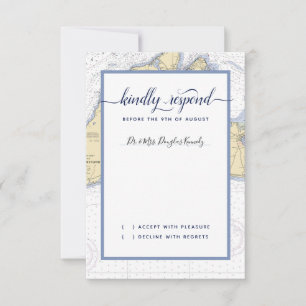 Cartons Réponse Vignoble du Mariage officiel Martha's avec nom d'h