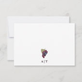 Cartons Réponse Vin de raisin et Mariage de vignoble (Dos)