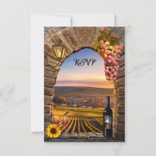 Cartons Réponse Vineyard Classic Italien Mariage (Dos)