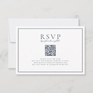 Cartons Réponse Vins intemporels Marine Blue Crest QR Code