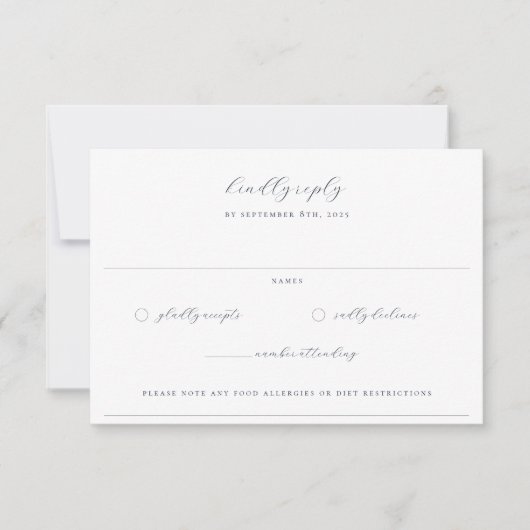 Cartons Réponse Vins intemporels Monogramme Mariage Crest (Devant)
