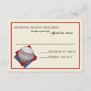 Cartons Réponse Vintage Baseball Bar Mitzvah Répondre