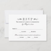 Cartons Réponse Vintage Black Chalkboard Mariage (Devant)