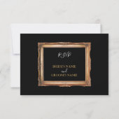 Cartons Réponse Vintage Black & Gold Mariage (Dos)