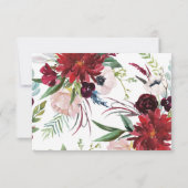 Cartons Réponse Vintage Camion Bourgogne Mariage (Dos)