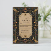 Cartons Réponse Vintage Celestial Renaissance Wedding (Debout devant)