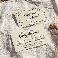 Vintage Écrit main unique moderne Bow Mariage